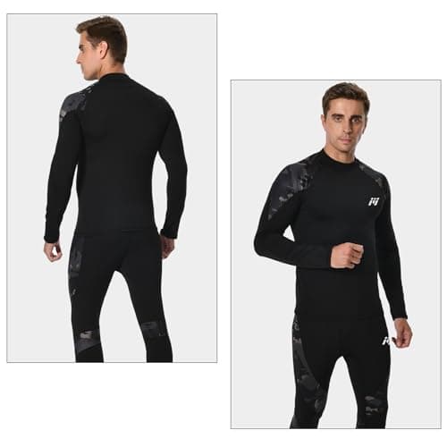 MEETWEE Men’s Thermal Underwear Set, Winter Base Layer Long Sleeve Long Johns Quick Dry Compression Top & Bottom for Sport Skiing Running Hiking — view 5