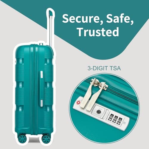 Kono Cabin Suitcase 55x40x20cm Lightweight PP Carry On Luggage for Ryanair — view 5