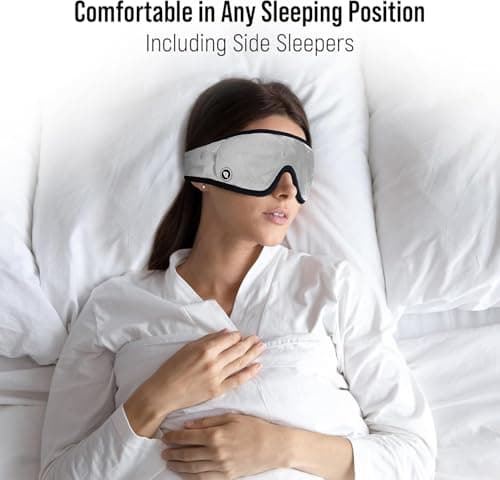 Rugoes 3D Contoured Sleep Mask – Zero Eye Pressure, 100% Blackout, Adjustable Strap for Travel, Flights & Sleep (Grey) — view 2