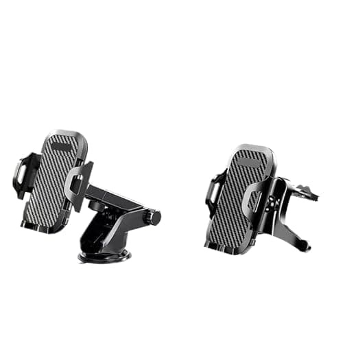 Zanbeel Car Phone Holder Dual Mount for Dashboard, Windscreen Air Vent 360° Rotation, Full Protection, One-Hand Operation, Long arm one button Release — view 5