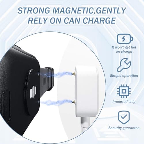 USB Charger Cable Magnetic Replacement for Huawei Watch Fit 2 & Honor Band 9 | Fast Charging Cord Compatible with Huawei Band 9/8/7/6 Pro, Honor Band 7/6/ES | Smartwatch Charger 100cm White — view 5