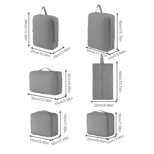 Rechory Compression Packing Cube - Stain-Resistant Storage Pouch - Travel Bags Organizer for Luggage | for Men Women Boys Youth Teens Wife Clothing Shoes Pants Socks Underwear — view 6