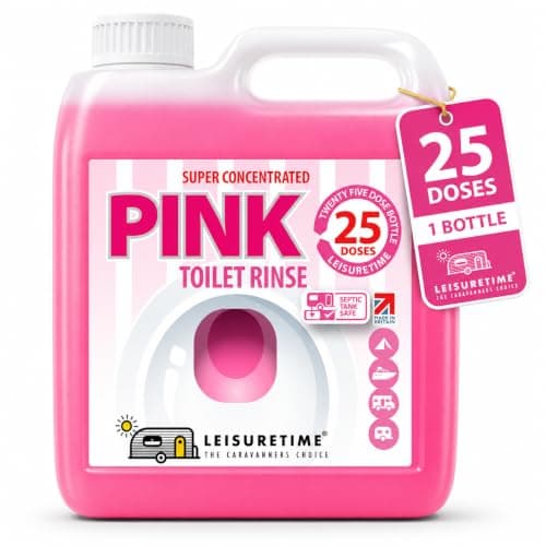 Pink Caravan & Motorhome Chemical Toilet Rinse 1L – 25 Treatments, Cassette