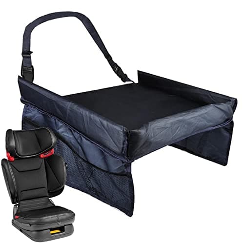 Carseat Tray for Kids, Car Seat Travel Tray for Toddler, Kids Travel Tray, Waterproof Car Seat Organizer Kids Travel Tray Bag - Carseat Food & Snack Lap Tray, Dining Table Storage Holdee