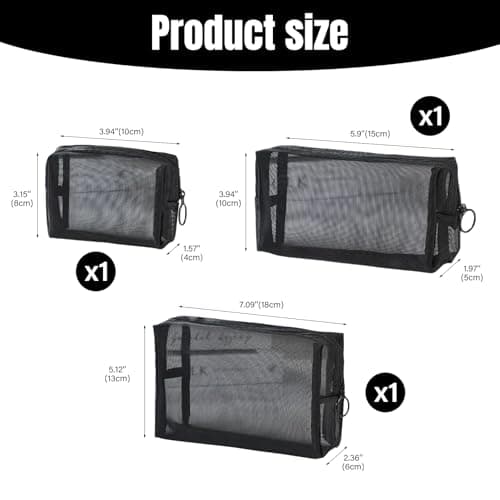 Mesh Bags, Makeup Pouch, Cosmetic Bags, Shower Bag, Toiletry Bag — view 2