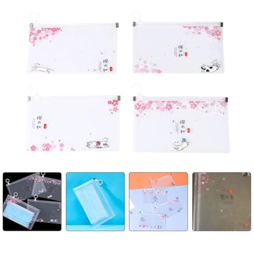 4pcs Cartoon File Storage Pouch for Students Sealed Zipper Waterproof — view 6