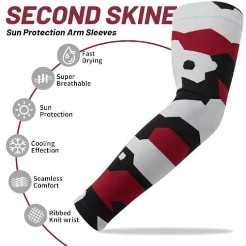 1 Pair Camouflage UV Cooling Arm Sleeves, Compression & Seamless, UPF 50+ — view 6