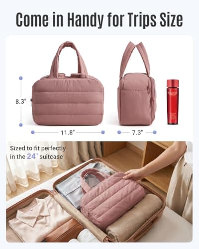 LIGHT FLIGHT Large Toiletry Bags for Women, Travel Makeup Bag & Wash Bag — view 5