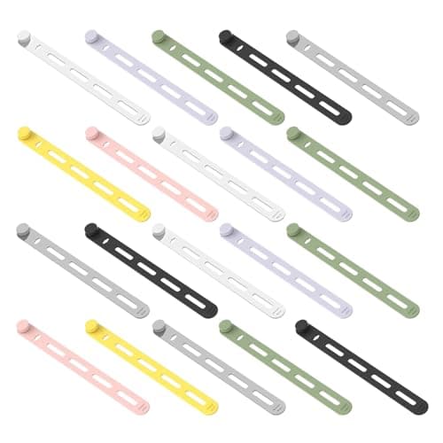 Silicone Cable Straps Fastening 20Pcs High Elasticity Wire Organizer Wraps
