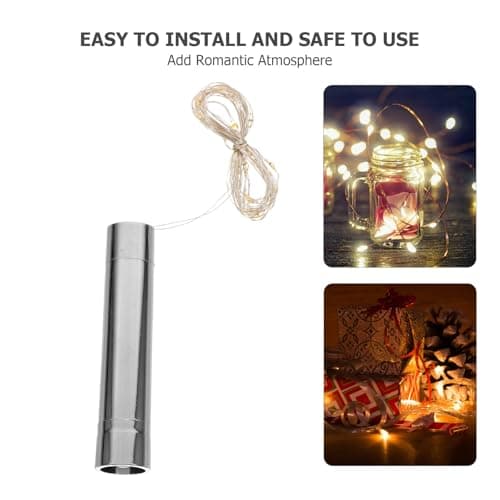 PAMINGONO LED Copper Wire Bottle Light String 20 Warm White LEDs Decorative Lamp with Electroplated Cork for Home and Party Decoration — view 3