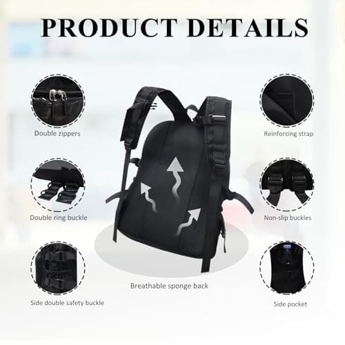 MOVOYEE Backpack for Travel Backpack Hiking Work Casual Daypack Backpacks BookBags Women Men,Clear Backpack,Cute Ita Bag, 01-black With 2 Clear Windows, L, Fashion,modern,classic,casual,sports — view 5