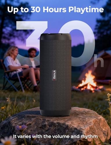 RIENOK Bluetooth Speaker 40W Wireless Speaker Portable Dual Pairing HD Stereo Sound IPX7 Waterproof Bluetooth 5.0 Outdoor Sport Speaker — view 5