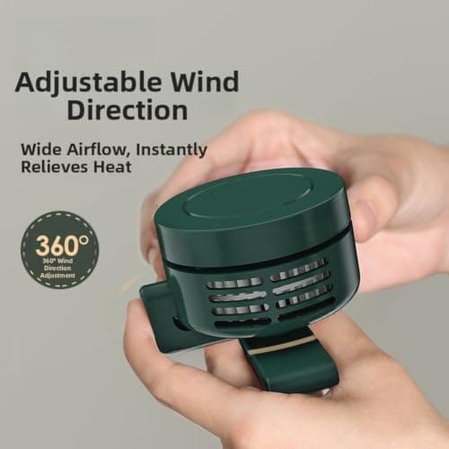 Clip On Neck Fan USB Rechargeable 360° Rotation 3 Speeds — view 5