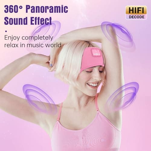 MUSICOZY Sleep Headphones Headband Bluetooth 5.4 Cool for Sleep & Sport — view 4