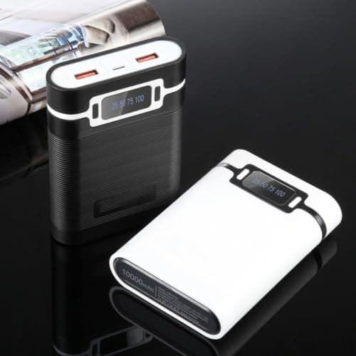SHINEOFI Portable 4-slot 18650 Battery Charger Case with Dual USB Output and Display Screen, Detachable Design Power Bank Box for Outdoor Activities and Travel, Abs Material, Fast Charging — view 6