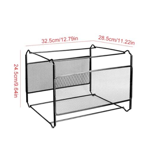 File Folder Box Organizer | Stainless Steel A4 Filing Box File Storage Bin — view 2