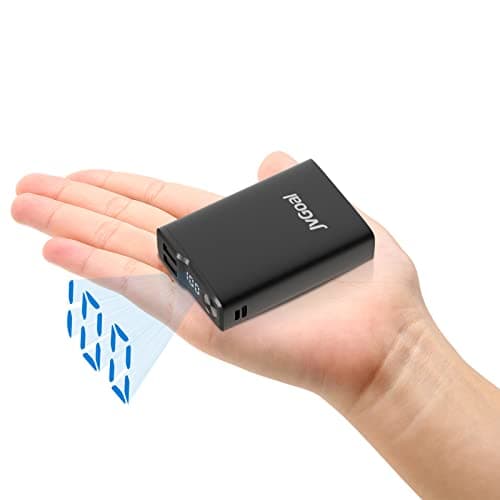 JVGoal Small Power Banks 12000mAh Portable Charger Mini External Battery Pack with LCD Digital Display 2 USB Ports Phone Charger for iPhone, Smartphone, Huawei, Samsung Galaxy Heated Vests and More