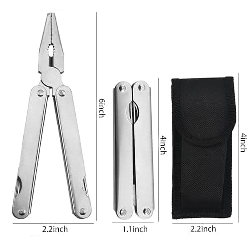 Multi-Tool Pliers 11-in-1 Stainless Steel Pocket Multi-Tool with Durable Sheath for EDC，10PACK Bottle Opener, Screwdriver with Nylon Sheath Gifts for Men, Ideal for Outdoor Sports — view 3