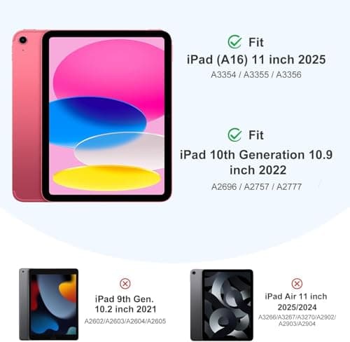 iPad (A16) 11th Generation Case 11 Inch 2025, iPad 10th Generation Case 2022 10.9 Inch with Pencil Holder, Soft TPU Back Slim Smart Protective Trifold Stand Cover, Auto Wake/Sleep, Yellow — view 2