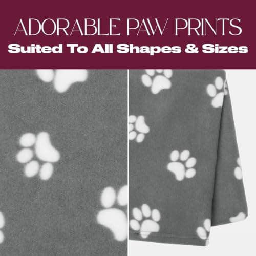 OHS Pet Blankets for Dogs, Fleece Dog Blankets Washable Fluffy Soft Comfy Warm Cats Pet Throw Fleece Blankets for Pets Sofa Cover Throw, Charcoal Grey 120cm x 150cm — view 5