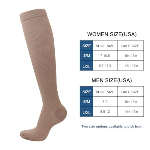 DRESHOW 4 Pairs Compression Socks For Women&Men Circulation Best Support for Athletic Running Cycling Travel — view 4