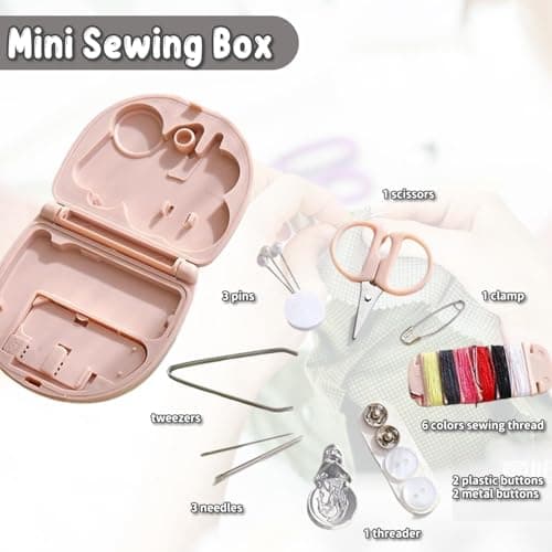 Mini Portable Sewing Kit – Compact Travel Sewing Supplies – Emergency Repair Kit for Home, Travel, Beginner — view 3