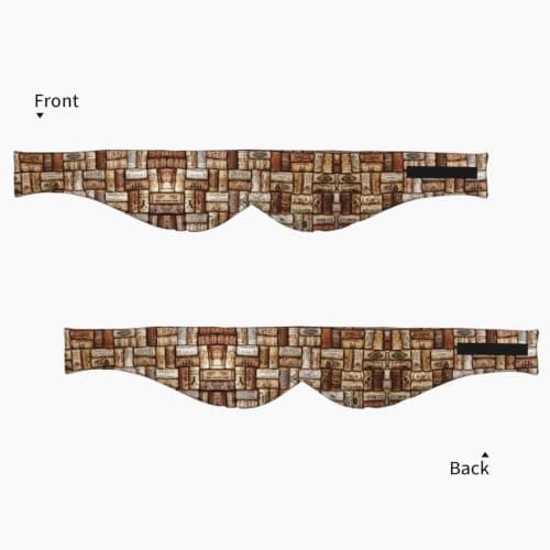 Wine Cork Print Sleep Mask Wide Wraparound Reversible Light Blocking Travel Fit — view 2