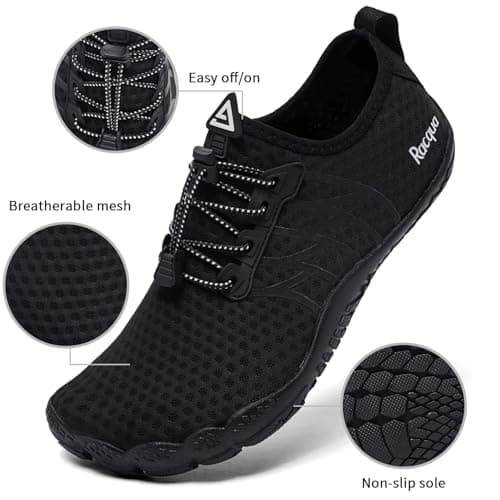 Racqua Water Shoes Mens Sea Womens Beach Swim Shoes Black EU 48=UK 13 — view 4