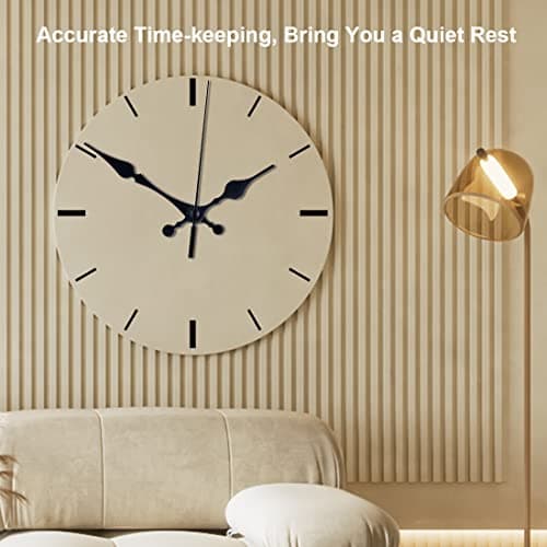 EMOON 3 Pieces Silent Clock Mechanism Replacement Kit, Battery Operated Clock Movement Parts with 7 Pack Clock Hands (Total Shaft Length 16mm,20mm,23mm) — view 6