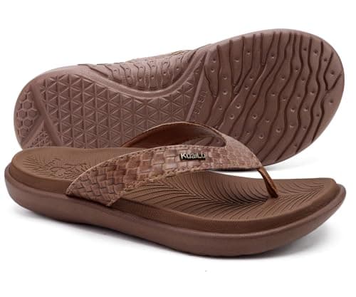 KuaiLu Flip Flops For Women Arch Support Yoga Mat Cushioned Thong Sandals — view 3
