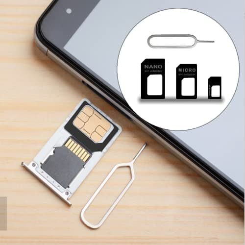 3 in 1 Nano SIM Card Adapter, SIM Card Adapter Kit, Sim Adapter Set Sim Card Adapter with SIM Ejector Pin Compatible with Mobile Phone — view 5