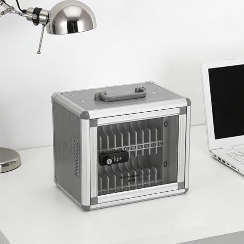 IDEANATEGRATE 24-Slot Smartphones Storage Locker with Mechanical Combination Lock in Aluminum Alloy, Ideal for Classrooms and Offices — view 6