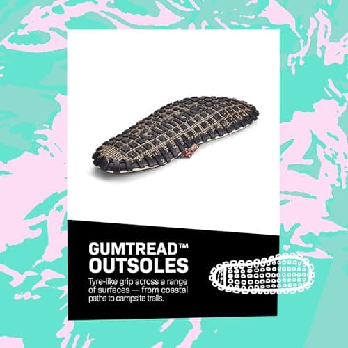Gumbies Slingback Sandals | Unisex Flip-Flop Style with Recycled Rubber Sole, Cotton Canvas Toe Post & Stretchy Back Straps | Casual, Comfortable & Travel-Ready Footwear | Mint & Pink | EU 39 — view 4