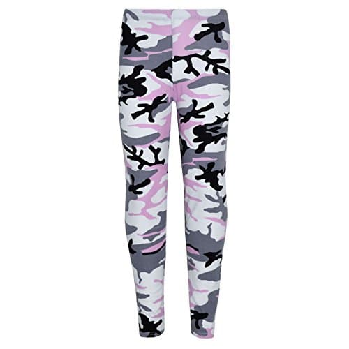 A2Z 4 Kids Girls Camouflage Crop - Baby Pink Camo Legging 5-6