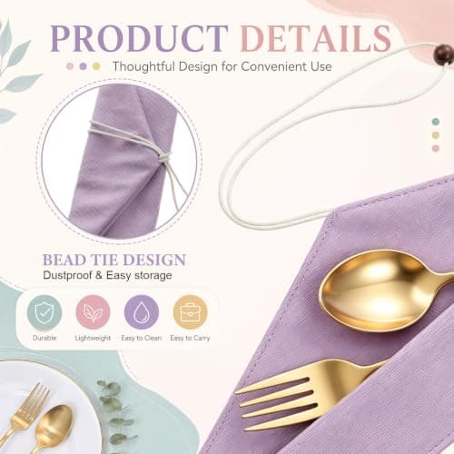 Tatuo 5 Pcs Reusable Chopstick Pouch Kit, Portable Utensil Travel Case Bag for Stainless Steel, Glass, Straw, Cleaning Brush, Safety ＆ Impact Resistance, Back to School Gifts(Minimalist,Pastel) — view 3