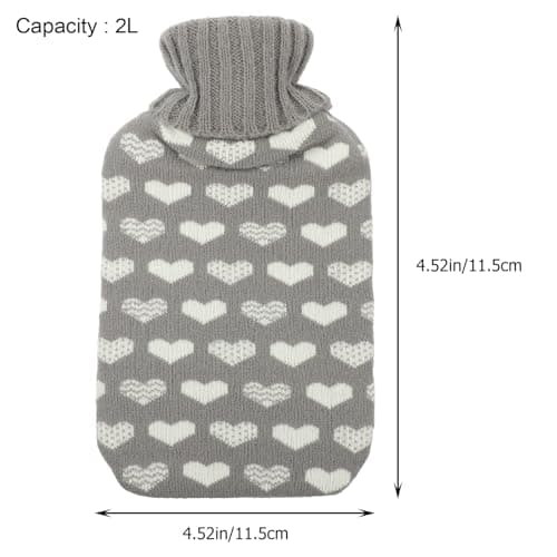 INOOMP 2l Thick PVC Hot Water Bottle with Cotton Cover, Portable Hand Warmer, Outdoor and Travel Winter Accessory, Relieves Arthritis and Provides Comfortable Warmth — view 2