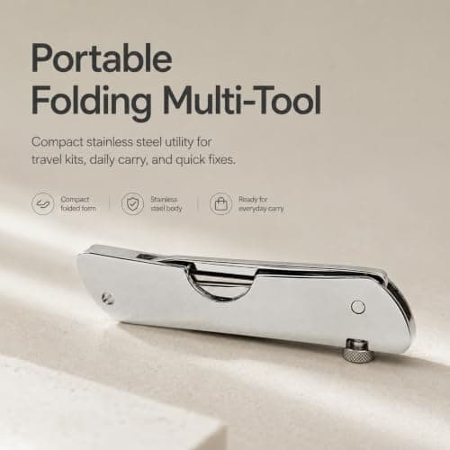 7 in 1 Folding Lock Pick Kit Stainless Steel Portable Locksmith Multitool — view 3