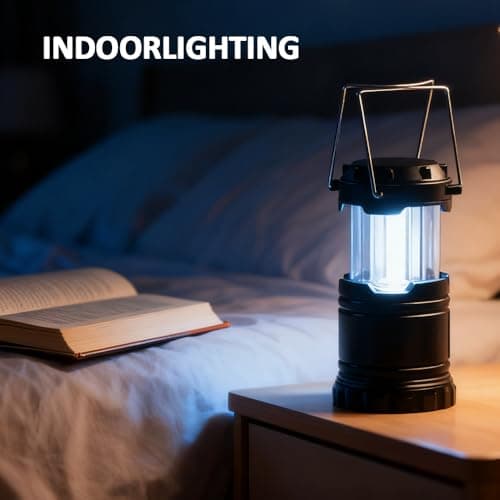 Ram® 2 x Portable Camping Lantern Battery Operated LED Camp Tent Hiking Emergency Outdoor Hanging Light with Foldable Hooks — view 6