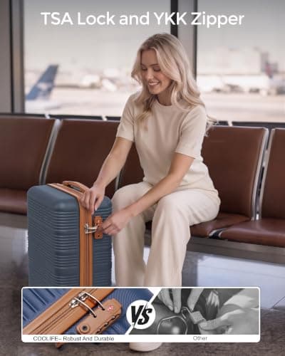 COOLIFE Cabin Suitcase 55x35x20cm for Ryanair, Cabin Backpack 40x30x20cm — view 5