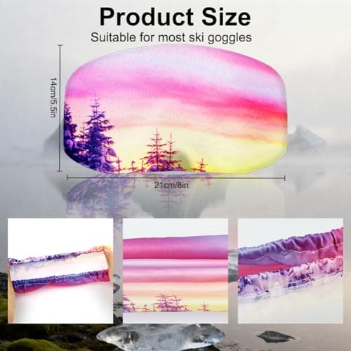 AOOWU Ski Goggles Protective Cover, 2 Pieces Protective Goggle Cover Portable, Ski Goggle Cover Sleeve Anti-Scratch, Fashion Ski Goggles Protective Cover, Ski Goggles Accessories, Ski Equipment — view 2