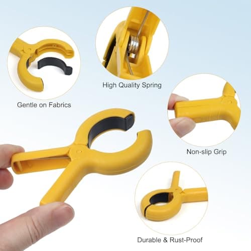 XYGK 8 PCS Beach Towel Clips for Sun Loungers, Large Beach Towel Pegs — view 3