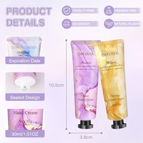 Hand Cream Gift Set 50pcsx30ml, Non-greasy Fast-absorbing Mini Hand Lotion for Very Dry Cracked Hand Moisturizer Travel Size Hand Cream Party Favors Bulk Gifts for Women Men Christmas Birthday — view 2