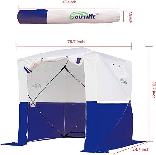 Goutime Pop Up Emergency Work Tent, 7.2 x 7.2 ft, Waterproof Oxford Shelter — view 2