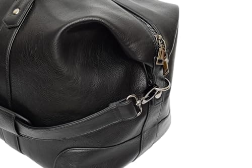 ZOEEDEN Personalised Faux Leather Travel Duffel | Holdall Carry On Weekender Bag | Overnight Travel Duffel Bags for Men and Women (Black) — view 3