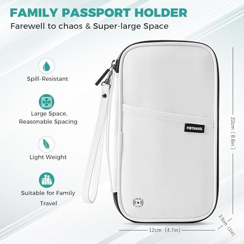 INNKGLE Passport Holder Travel Wallet, Snow White — view 3