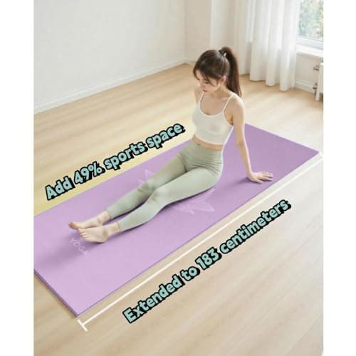 Oaygat 2-Piece Set Yoga Mat Towel 183×63cm and Sweat Towel 40×66cm with Mesh Carry Bag Large Gym Towels Quick Dry Portable Breathable Yoga Mat Towel for Bikram Pilates Gym Workout — view 4