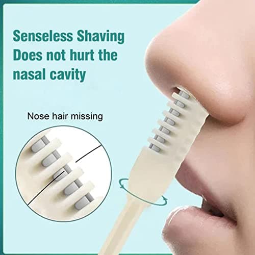Nose Hair Trimmer - Double Sided Manual Nose Hair Trimmer, 360 Degree Rotating Nostril Cleaning Scissors, Nose Hair Trimmer, Convenient for Travel, Hotel, Family Hongjingda — view 4