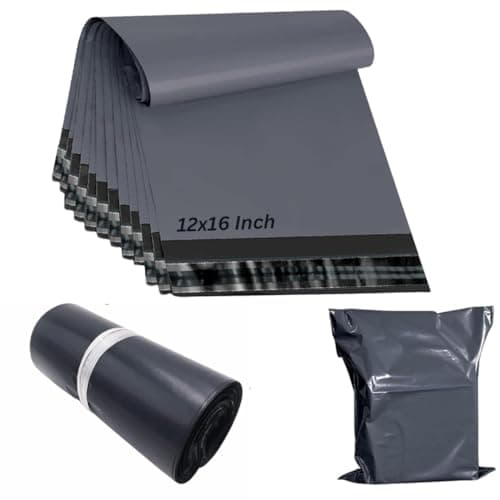 50, Mailing Bags 12x16 Self Seal Grey Mailing Bags | Delivery Bags Plastic Postage Bags, Parcel Bags | Postage Bags for Clothes | Tear Proof Packaging Bags