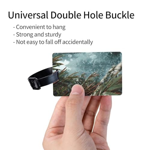 Winter Bamboo Forest Luggage Tag PVC Anti-Loss Bag Tag with Compact Light Durable Identification Sign — view 3