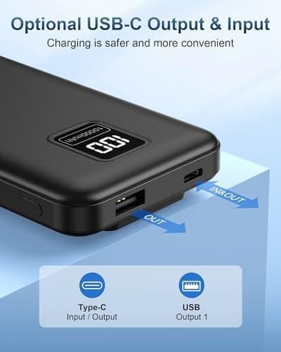 AsperX Compact 10000mAh Power Bank with Built-in Cables Portable Charger — view 5